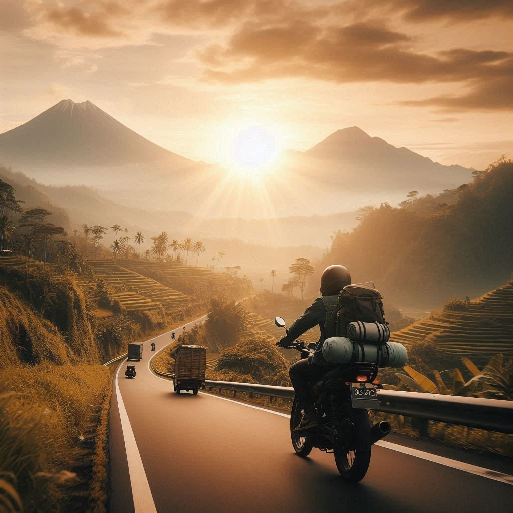 Riding from Bali to Jakarta