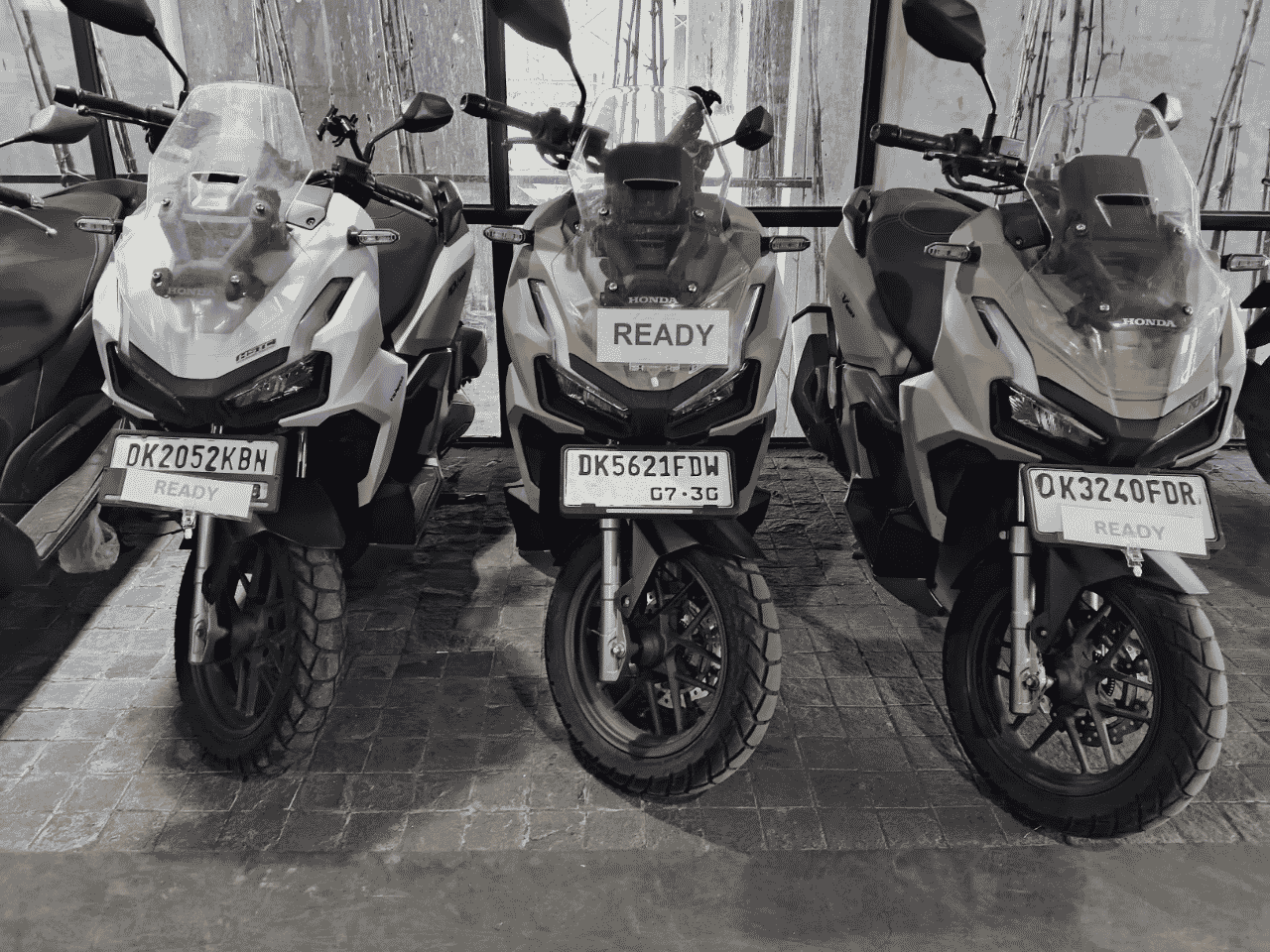 Lineup of Bali Best Motorcycle scooters and motorbikes